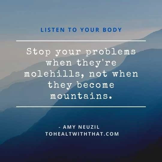MTHFR red flags - stop your problems when they're molehills, not when they become mountains.