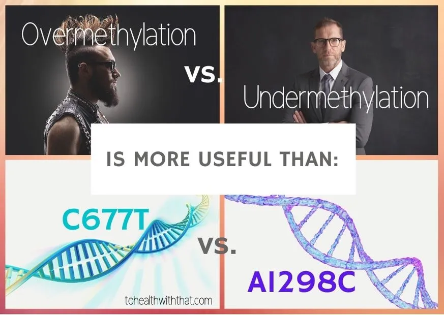 overmethylation vs undermethylation is more useful than C677T vs. A1298C